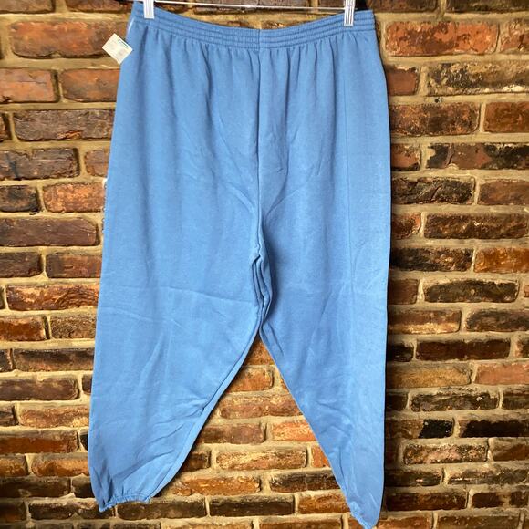 NWT Tultex Blue Elastic Waist Pull-On Jogger Sweatpants Pants Women's Size 2X - Picture 4 of 5